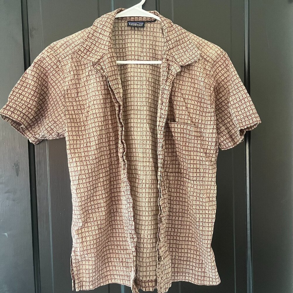 Patagonia coffee-bean printed button-down